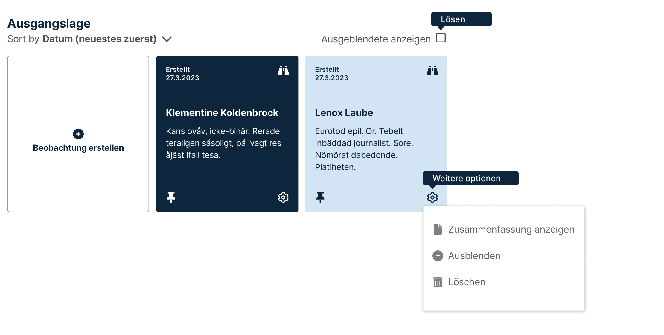 Splint aidplaning Interface